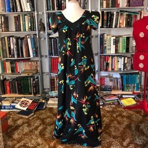 Vintage Hawaiian kaftan dress